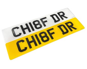 Road Legal Number Plates: Standard Size, UK Made with Free Fixing Kit