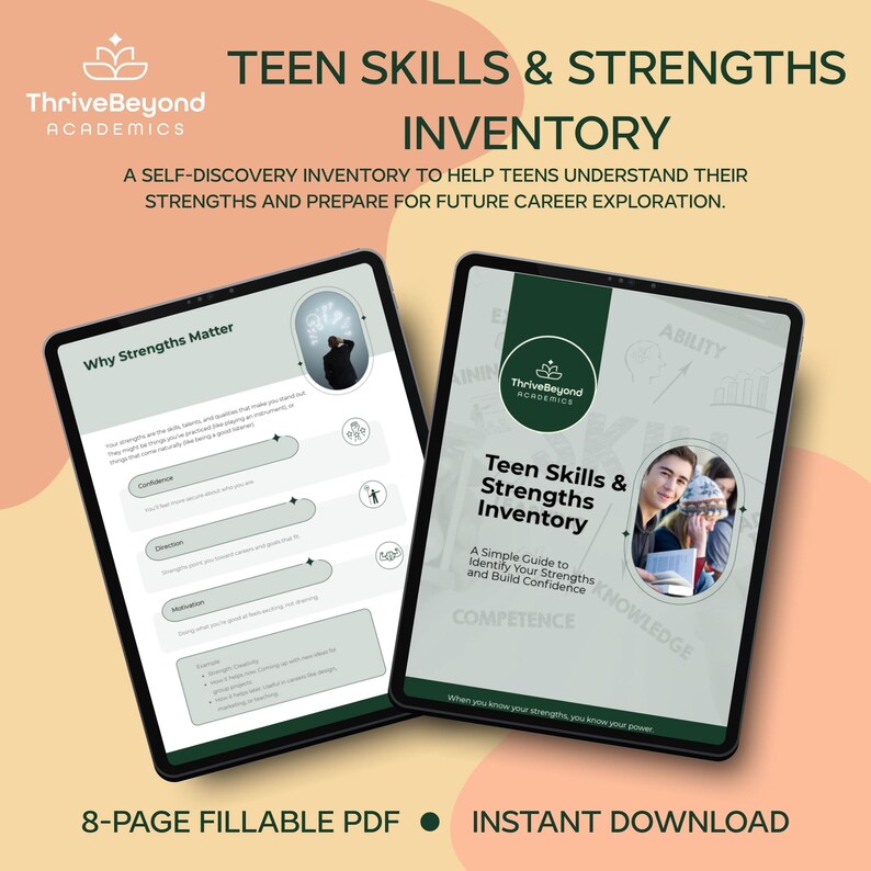 Teen Skills and Strengths Inventory: Confidence & Career Guide (PDF) - Etsy
