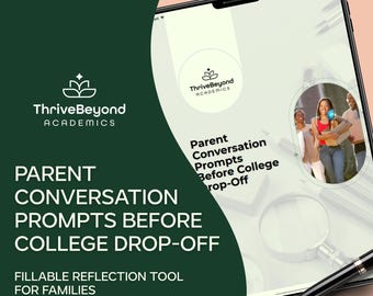 Parent Conversation Guide – Printable Freshman College Drop-Off & Teen Transition Support