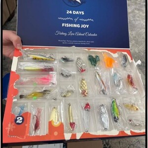 thumbnail image 2 of Fishing Advent Calendar 2024 - 24 Days Of Lures For Men & Teen Boys Christmas Countdown Gift Set Fishing Lure Advent Calendar 2 of 13