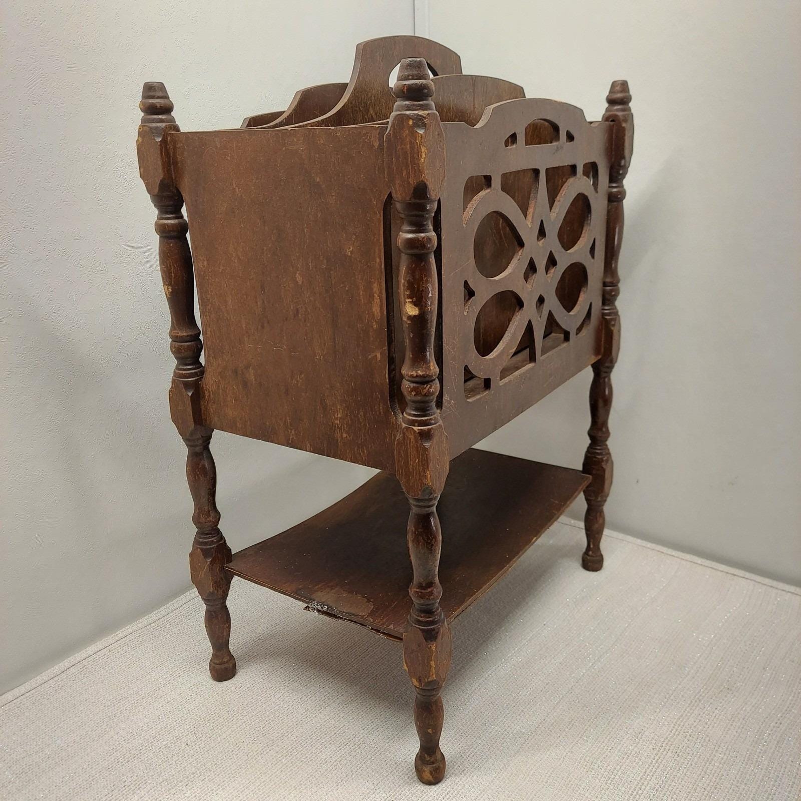 Vintage Wooden Magazine Rack - Etsy