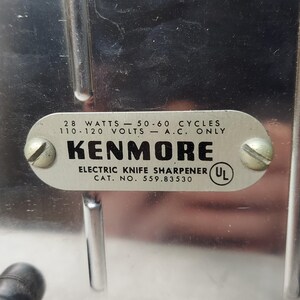 Vtg Kenmore Electric Knife Sharpener Model 8353 w/original Box, Pamplet, Booklet image 9