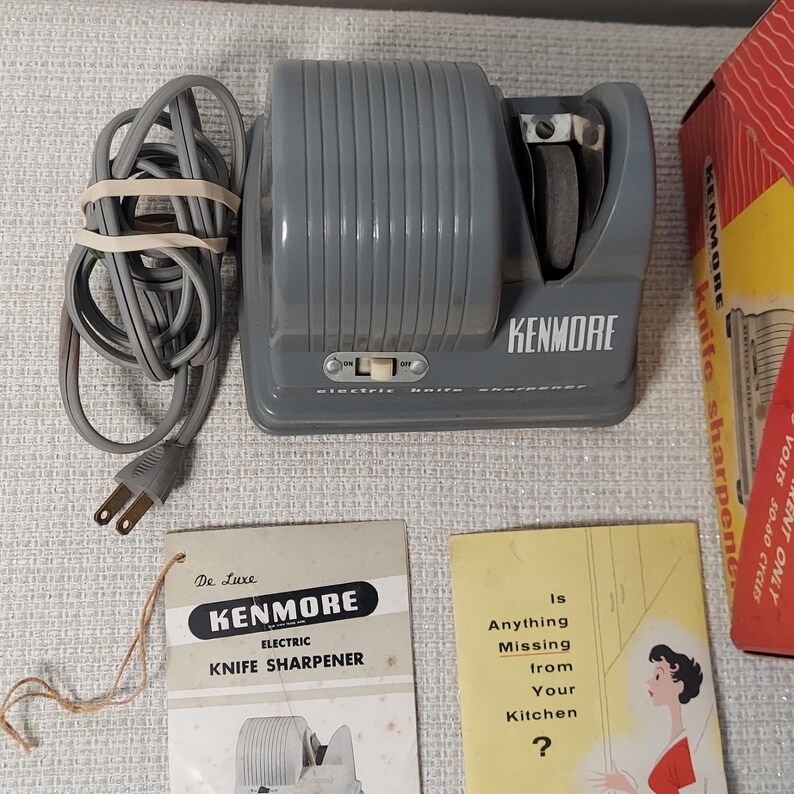 Vtg Kenmore Electric Knife Sharpener Model 8353 w/original Box, Pamplet, Booklet image 2