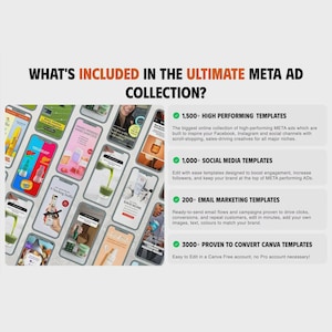 Social Media Templates. Etsy's Biggest Facebook, Instagram Ad Bundle. Easily edit for your business! image 2