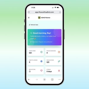 Planificador para el TDAH, herramientas de concentración y productividad (descarga digital)