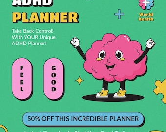 ADHD Planner: Neurodivergent Digital Workbook With Master Resell Rights (PLR/MRR).