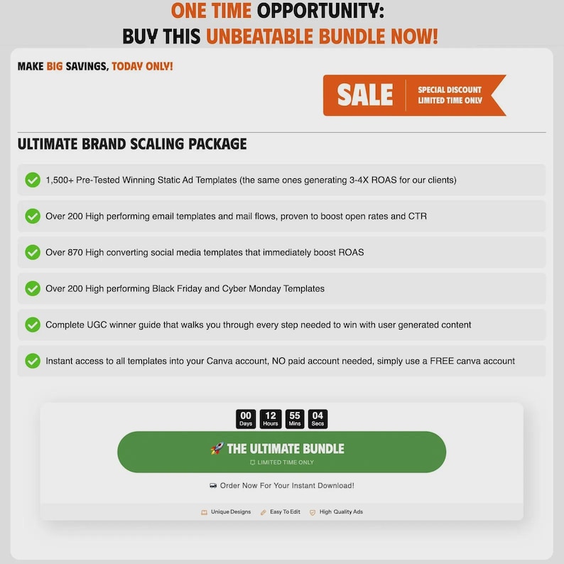 Social Media Templates. Etsy's Biggest Facebook, Instagram Ad Bundle. Easily edit for your business! image 8