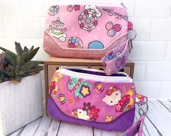 Cute clutch purse / wristlet clutch / wristlet wallet / water resistant purse/ woman wallet / cute pouch