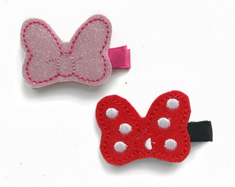 Minnie bow hair clip / girl barrette / girl hair clip / baby hair clip / hair accessories