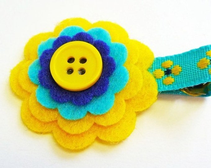 Blue and Yellow Hair Clips - wide 8