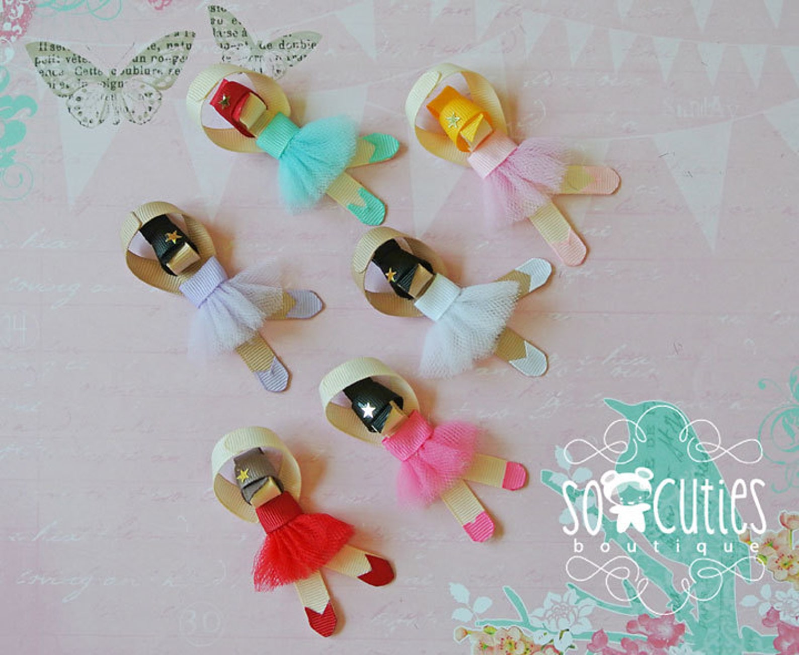 Ballerina Sculpture Ribbon Hair Clip / Ballet Hair Clip / Etsy