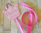 Pink crown Hair bow Holder Organizer / hair clip organizer .