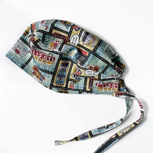 Road-trip Scrub Cap for Men/Women, adventure Scrub Hat/ unisex scrub cap / Medical scrub cap / surgical cap / Dental scrub