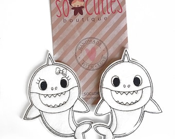 Shark  coloring toys,  sharks coloring dolls, reusable coloring book, felt coloring, dry erase coloring dolls, coloring page