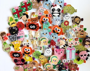 Hair clip bundle , 8 clips bundle , super discounted price, super deal , cheap handmade hair clips / hair clips for girls