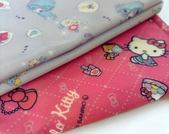 Hello Kitty laminated fabric , water resistant fabric , kawaii fabric