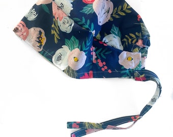 Flowers Scrub Cap for Men/Women, floral Scrub Hat/ unisex scrub cap / Medical scrub cap / surgical cap / Dental scrub