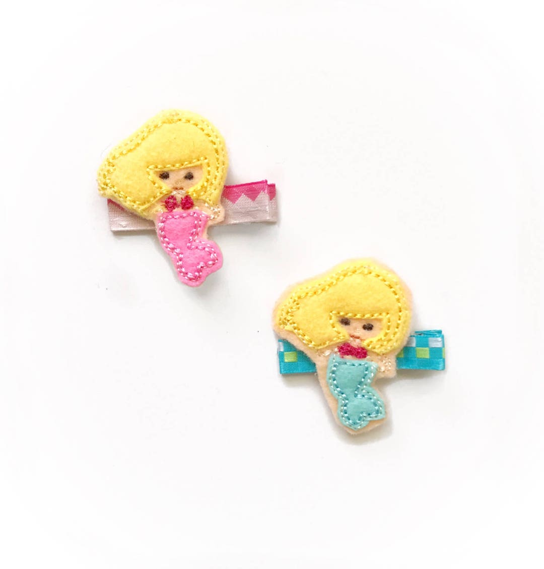 Little Mermaid Felt Hair Clip Baby Hair Clip Girl Hair Clip Etsy