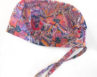 Pink butterflies Scrub Cap for Men/Women, adventure Scrub Hat/ unisex scrub cap / Medical scrub cap / surgical cap / Dental scrub