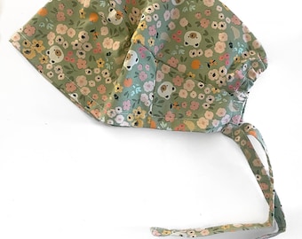 Kawaii bear Scrub Cap for Men/Women, cute bear Scrub Hat/ unisex scrub cap / Medical scrub cap / surgical cap / Dental scrub