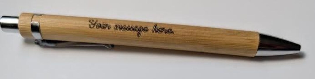 Custom Laser Engraved Bamboo Pens - Etsy