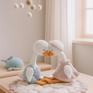 Crochet Newborn Goose Pattern File PDF – Amigurumi Animal Pattern – Instant Download Home Decor