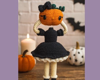 Patroonbestand gehaakte pompoenpop (pdf) – Amigurumi Halloween-poppatroon – Instant download Home Decor