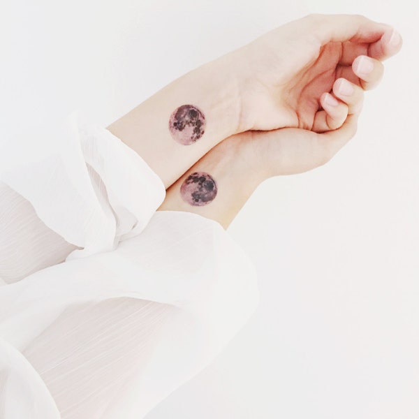 Mini Moon Temporary Tattoo