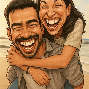 Retrato de caricatura personalizado / Dibujo divertido de caricatura a partir de una foto / Idea de regalo única