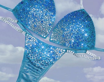 Shimmery bling competition bikini