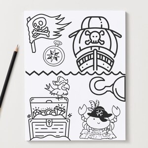 Pirate Coloring Page | Digital & Instant Access