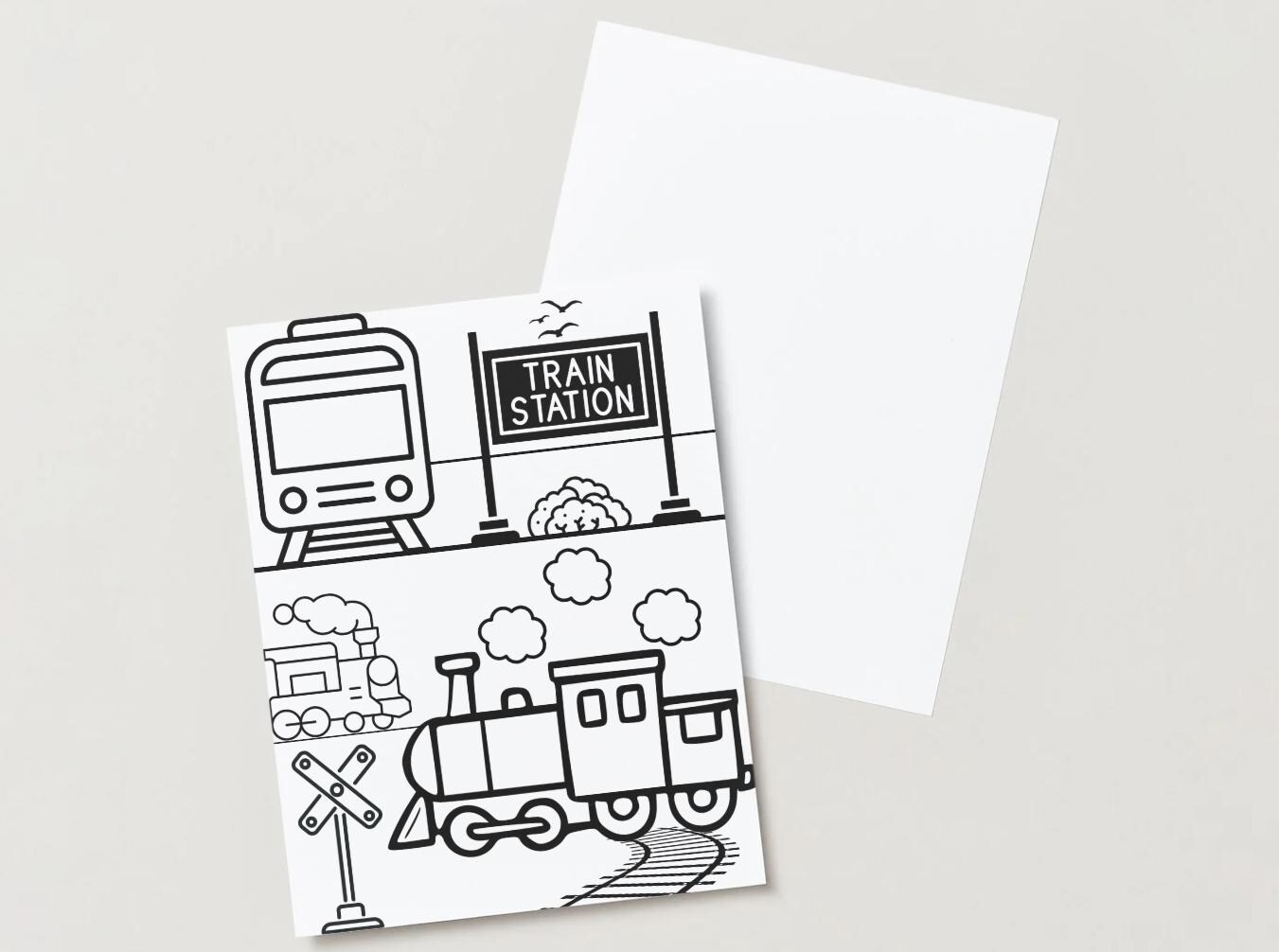 Train Coloring Page | Digital & Instant Access - Etsy