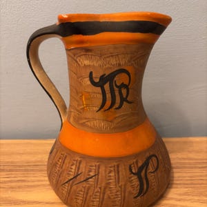 Vintage Art Deco Myott-kanna | Handmålad Pinch Neck-kanna | Engelsk kanna