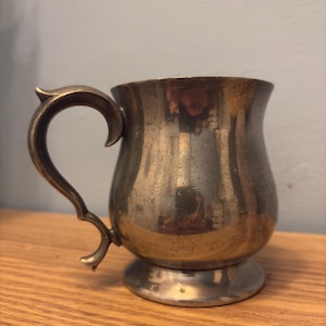 Vintage Sheffield Pewter Tankard Manor Period - Made In England
