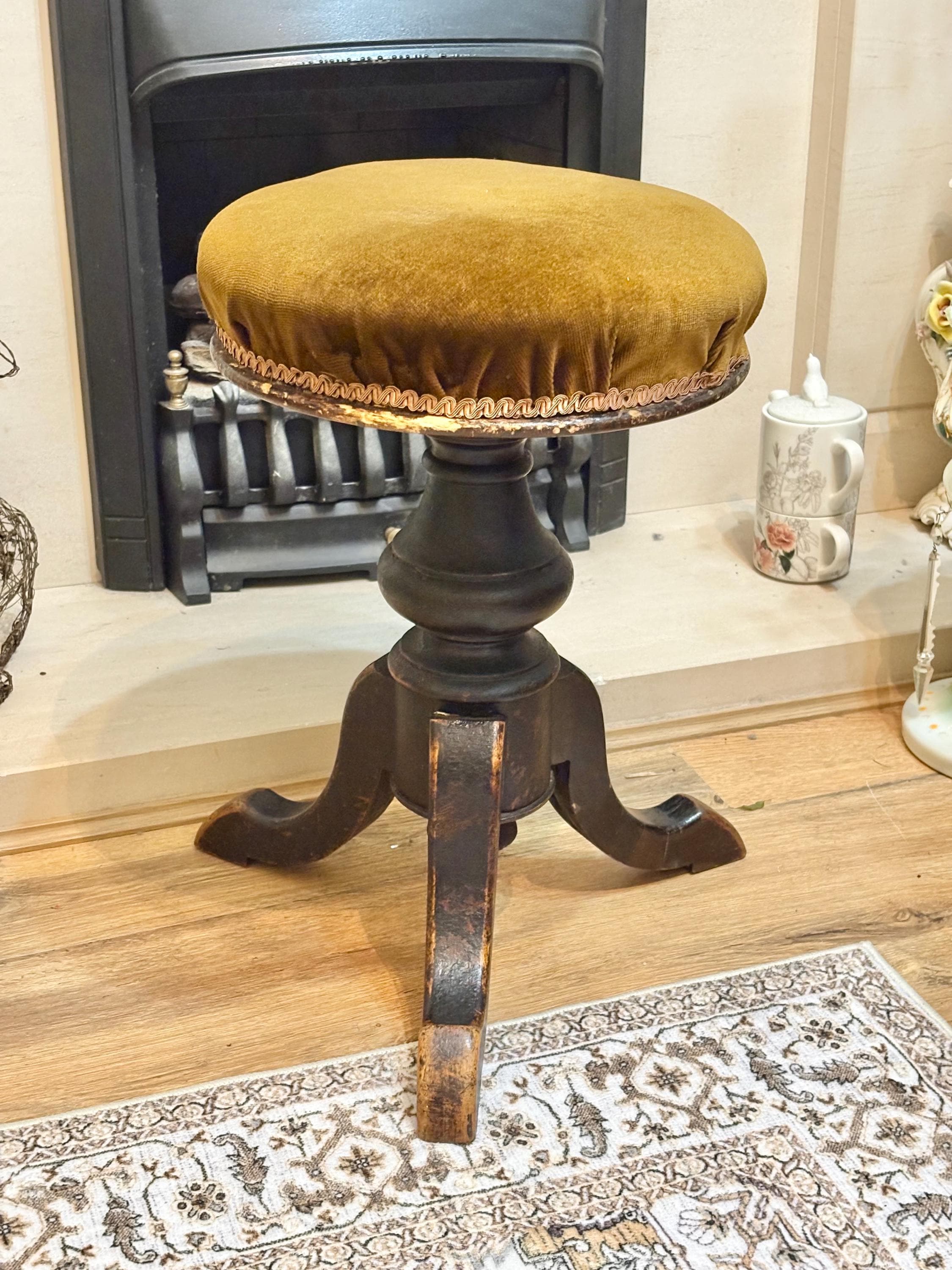 高品質　アンティーク回転ピアノスツール k389_1.jpg