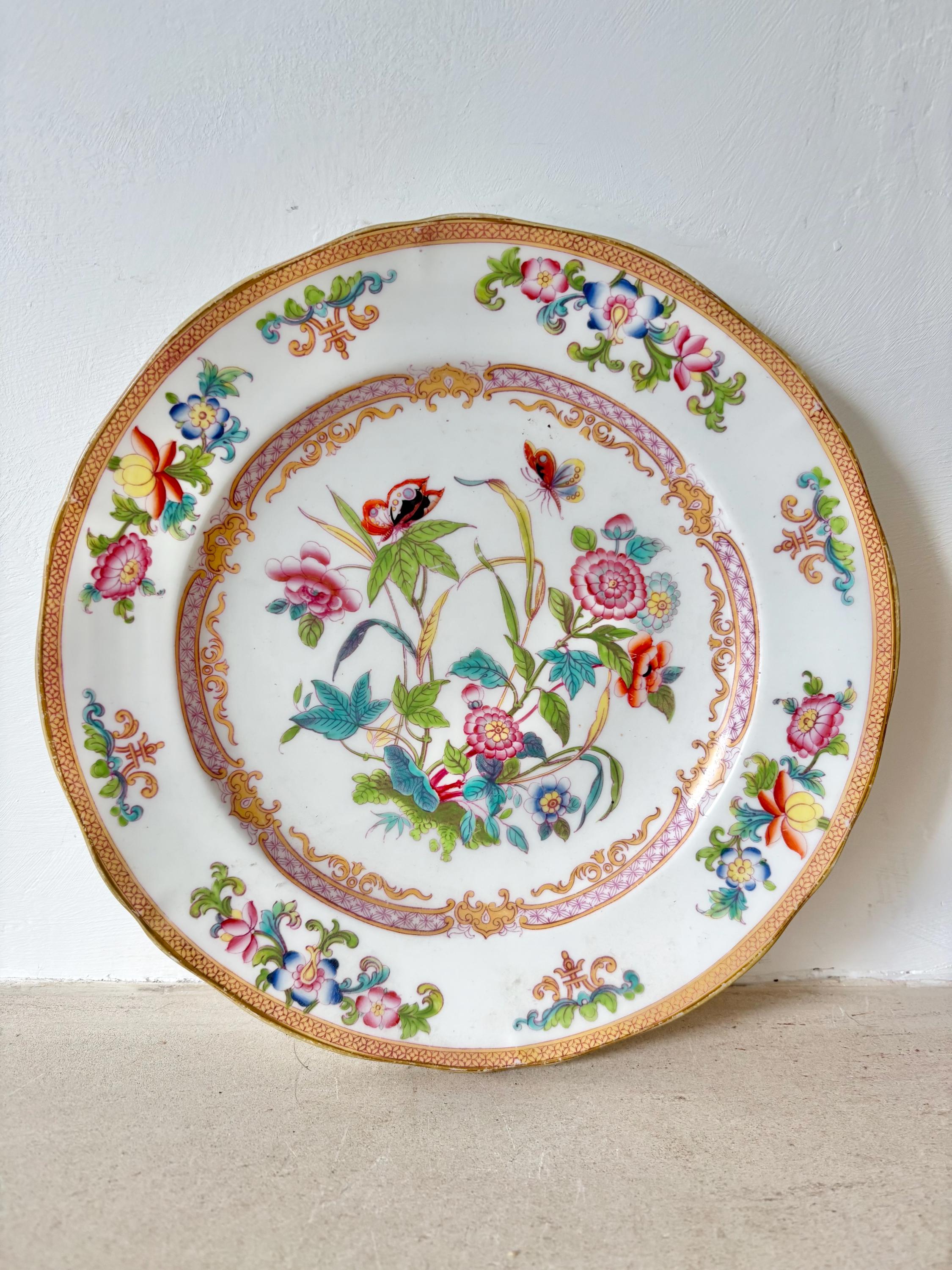 Minton & Boyle Antique Chinoiserie Plates Set | C.1836 English