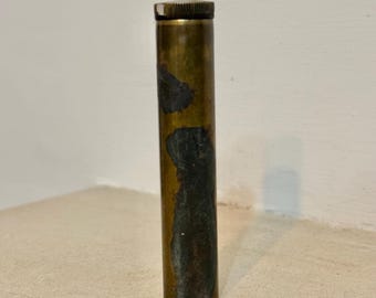 WW1 British Lee Enfield Brass Oil Bottle | L&S Marked Mk IV Oiler | SMLE No. 4 Rifle Accessory | WW1 Army Cleaning Kit | Military Antique