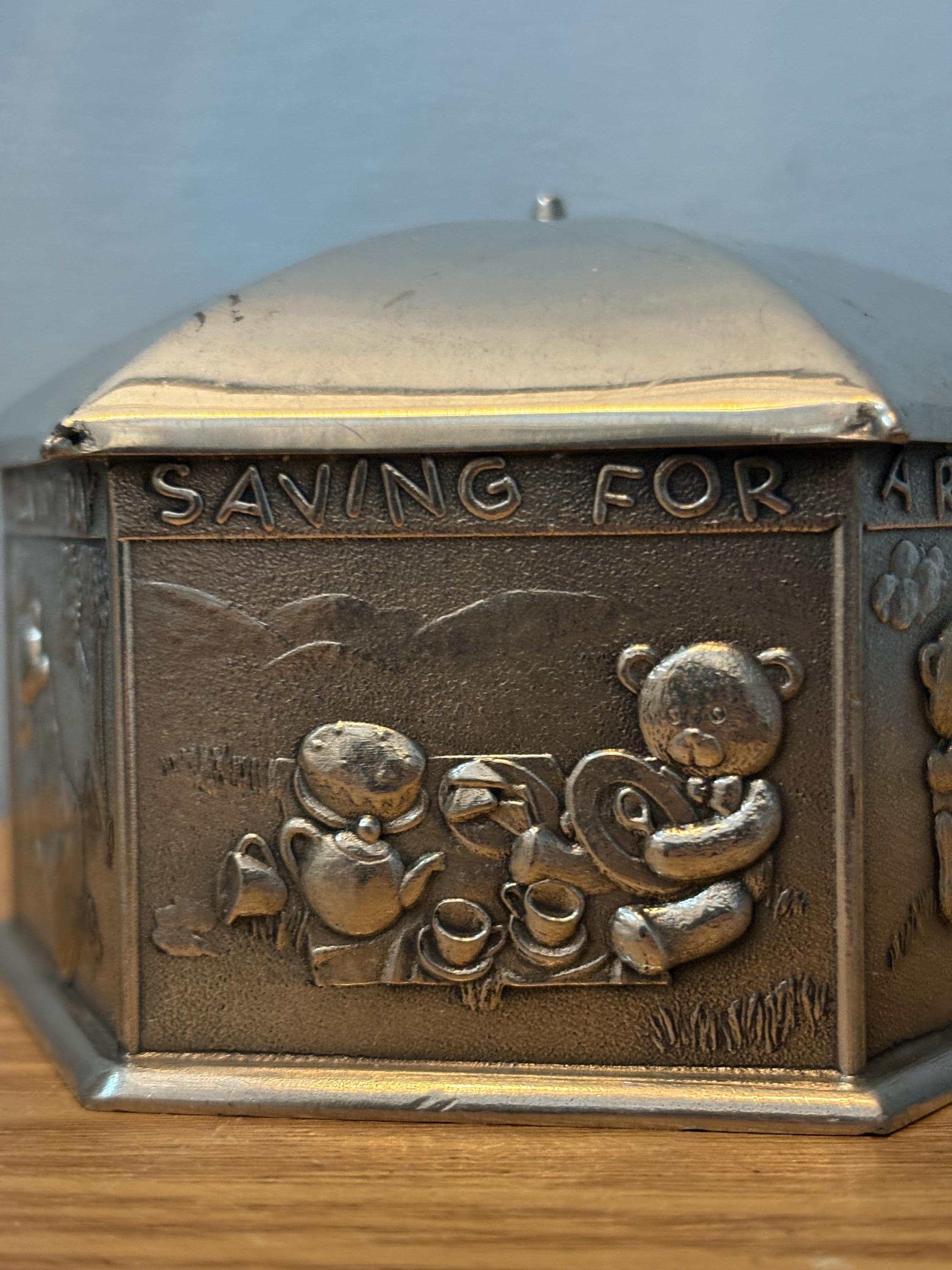 ヴィンテージ ロイヤルセランゴール ピューター製貯金箱 | テディベア