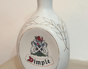 Vintage Dimple Whisky Decanter | 1984 LA Olympics Ceramic Bottle