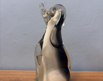 Statuetta vintage di cane in vetro di Murano / Scultura italiana di metà secolo