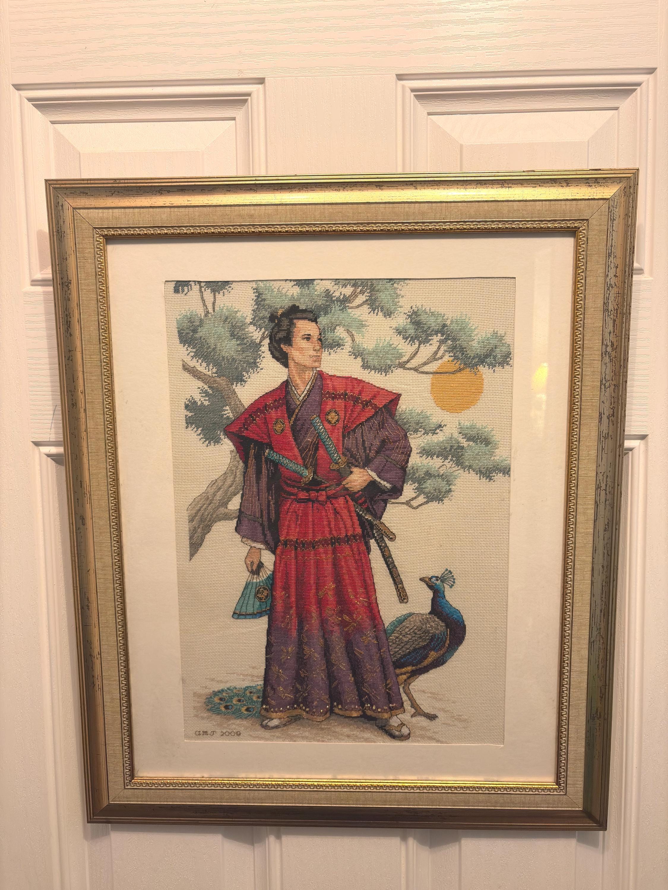 Finished Dimensions Gold Collection Mighty Samurai | Framed Cross