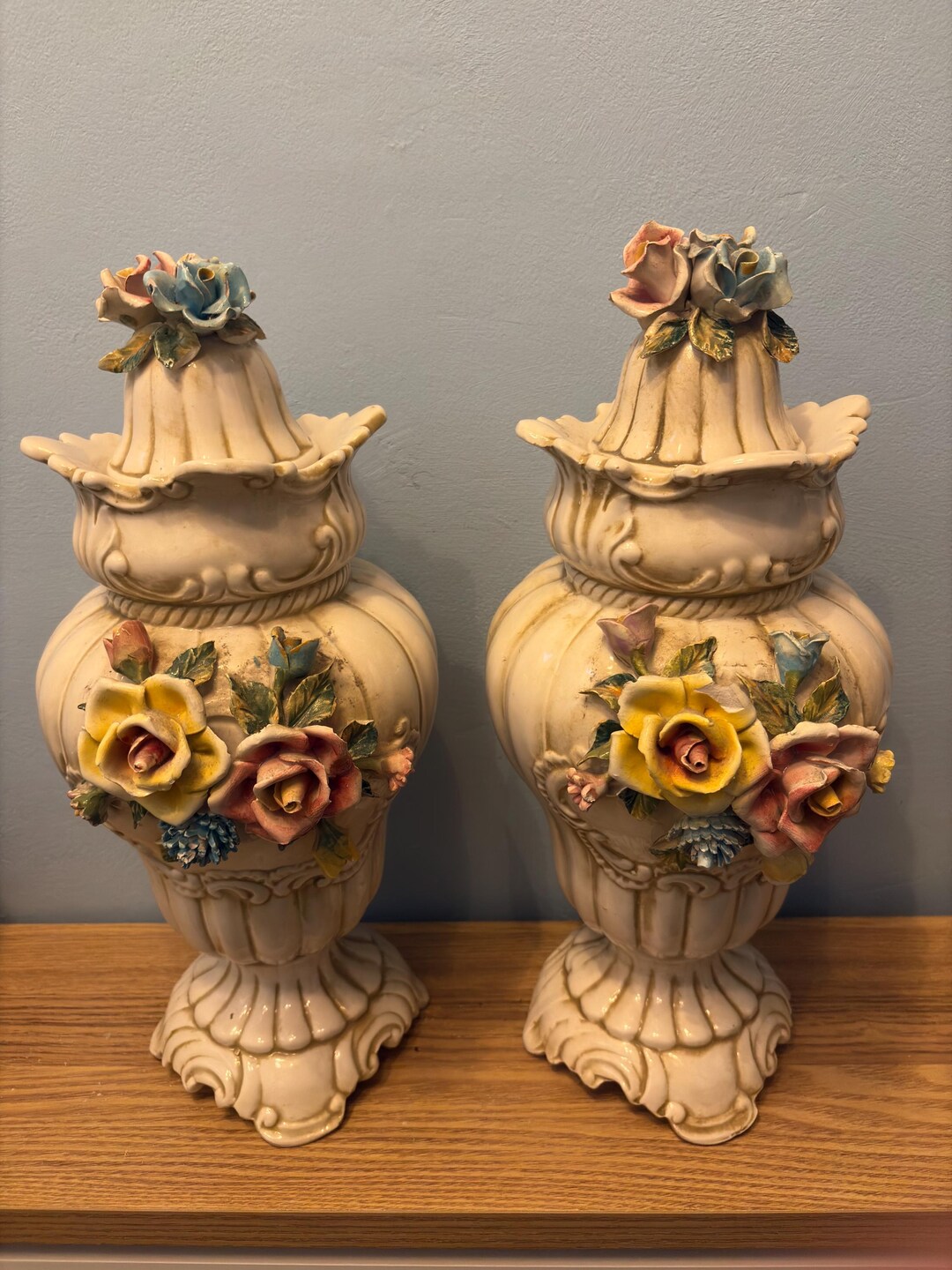 CAPODIMONTEカポディモンテ　イタリア陶器　ヴィンテージ　花瓶 il_1080xN.7114895609_q6ey.jpg