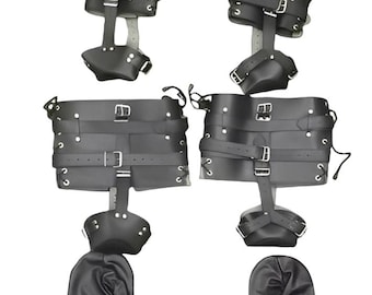 Genuine Leather Arm & Leg Crawler Set: Adjustable Elegant Accessories