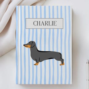 Custom Dachshund Gift For Student Notebook For Boy Journal Wellness Dog Notebook Personalised Diary Gift For Office Worker Wiener Dog Sitter