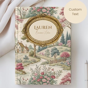 Elegant Toile De Jouy Pink Journaling Bible Journal Note Book Custom