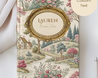 Elegant Toile De Jouy Pink Journaling Bible Journal Note Book Custom Bestfriend Gift For Boyfriend Mom Home Decor Gift For Young Woman Diary