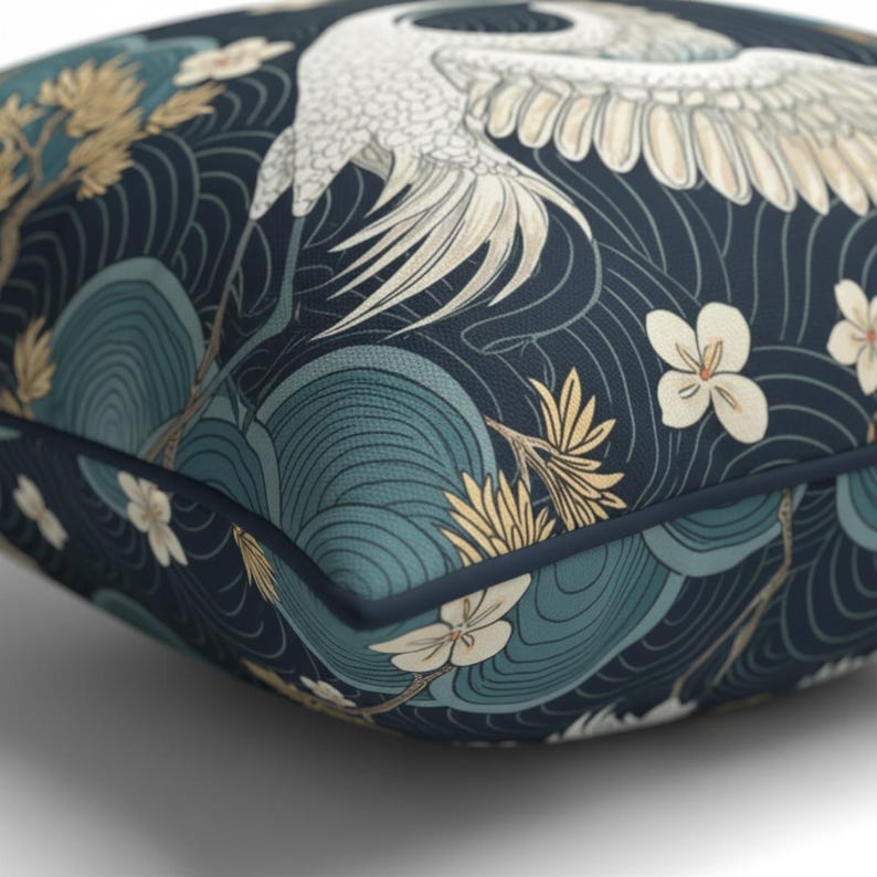 Châteaucore Aesthetic Pillow Vintage Chinoiserie Blue Cushion Cover Unique Home Decor Gift For Women Birthday Gift For Best Friend New Home image 4