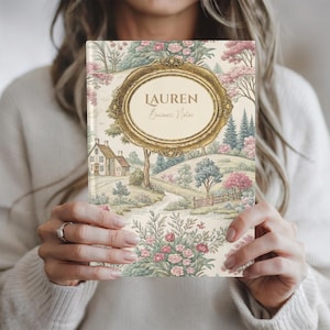 Elegant Toile De Jouy Pink Journaling Bible Journal Note Book Custom Bestfriend Gift For Boyfriend Mom Home Decor Gift For Young Woman Diary image 4