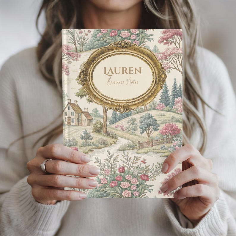 Elegant Toile De Jouy Pink Journaling Bible Journal Note Book Custom Bestfriend Gift For Boyfriend Mom Home Decor Gift For Young Woman Diary image 4