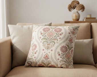 Vintage Floral Decorative Pillow Botanical Cushion For Bedroom Decor Pillow Gift For House Warming Gift For New Homeowner Gift For Hostess